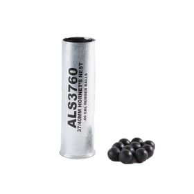 ALS 37/40MM Homets Nest Cartridge is filled with .60 Cal rubber balls